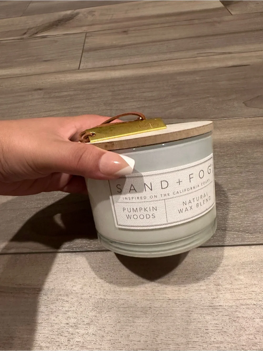 'Hello Fall' Gold Candle Tag - Home Accents pumpkin 🎃 woods